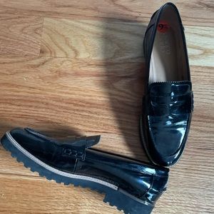 Franco Sarto patent leather loafers